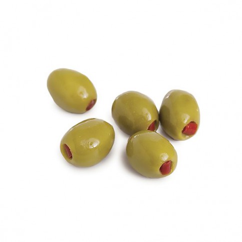 Green Olives Stuffed with Red Peppers